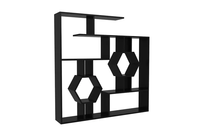 Højde bogreol 134 cm, Sort