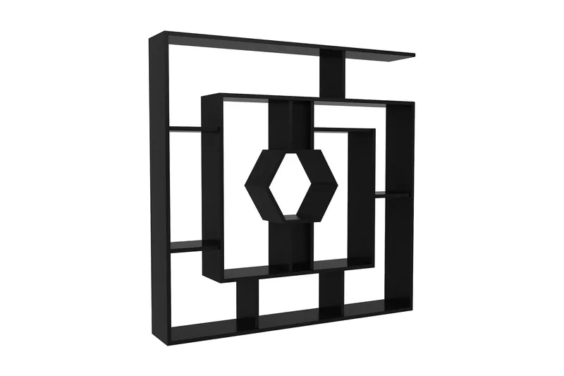 Højde bogreol 134 cm, Sort