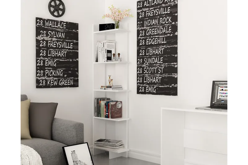 Højde bogreol 45 cm - Hvid - Opbevaring - Hylder & Reoler - Bogreol