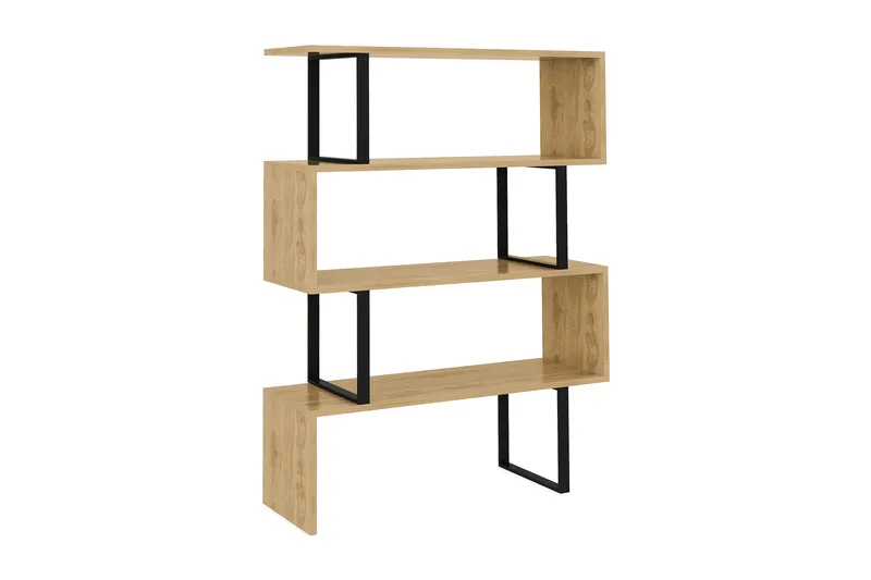 Højde bogreol 92 cm, Brun / sort