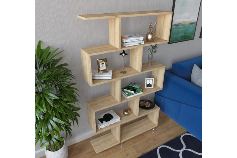 Haciali Reol 90x20 cm 5 Hylder - Natur - Opbevaring - Hylder & Reoler - Bogreol