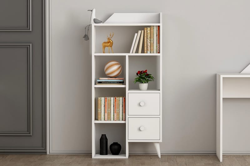 Hafing Bogreol 61,8x29,8 cm Hvid - Hanah Home - Opbevaring - Hylder & Reoler - Bogreol