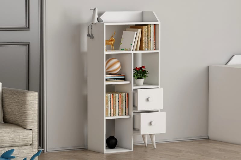 Hafing Bogreol 61,8x29,8 cm Hvid - Hanah Home - Opbevaring - Hylder & Reoler - Bogreol