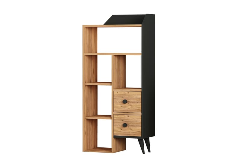 Hafing Bokhylle 61,8x29,8 cm Sort/Brun - Hanah Home - Opbevaring - Hylder & Reoler - Bogreol