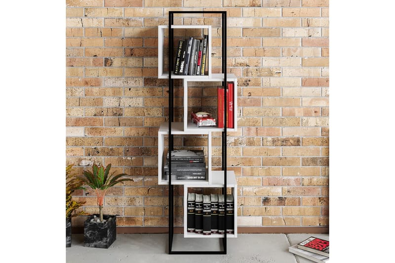 Hammann Bogreol 38 cm i Malet Træ - Hvid - Opbevaring - Hylder & Reoler - Bogreol