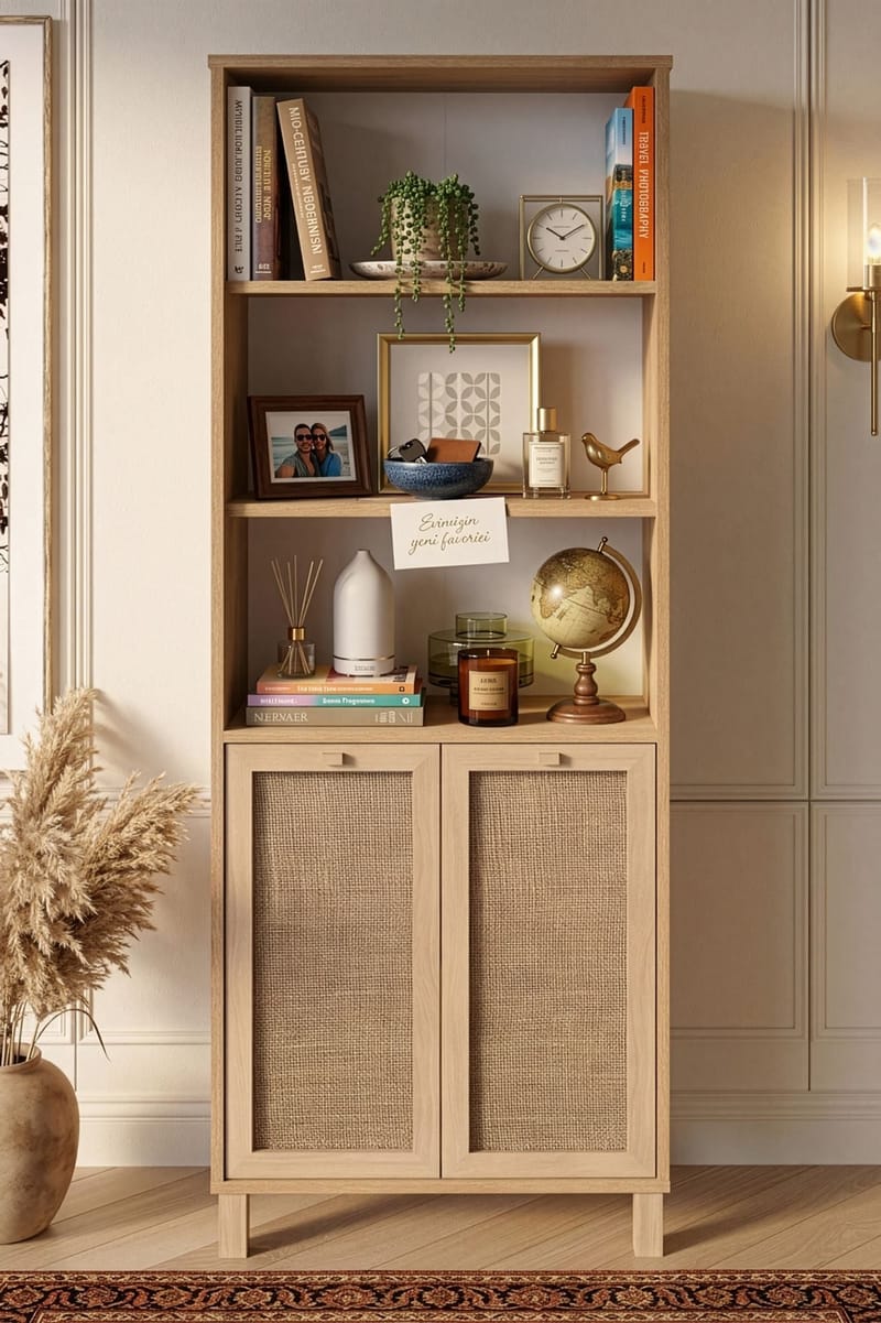 Bogreol Hanah Home Dune (69,5 x 180 x 32 cm) Eg - Eg - Opbevaring - Hylder & Reoler - Bogreol