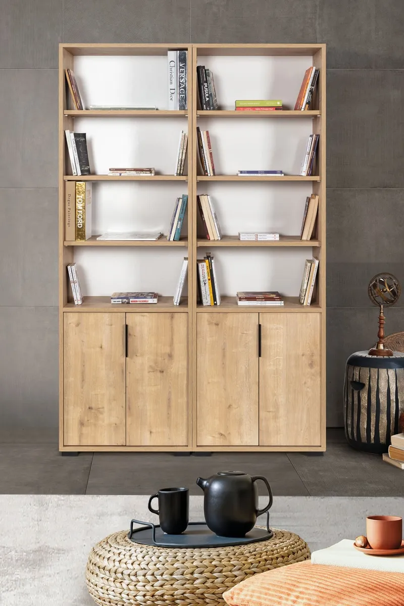 Bogreol Hanah Home Evora (120 x 187 x 30 cm) Eg, Sapphire Oak
