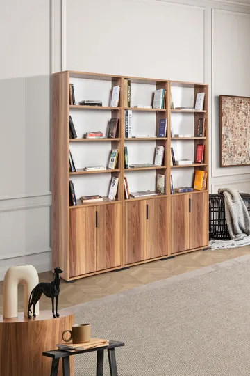 Bogreol Hanah Home Evora Wide (180 x 187 x 30 cm) Valnød - Valnød - Opbevaring - Hylder & Reoler - Bogreol