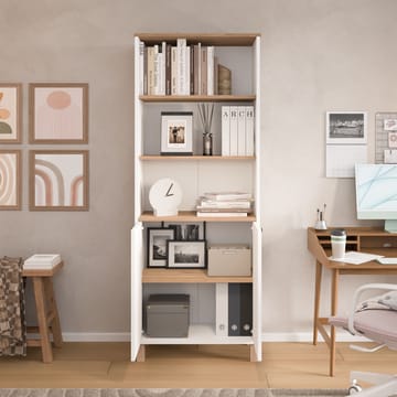 Bogreol Hanah Home Nord (69,5 x 180 x 32 cm) Hvid eg - Hvid og eg - Opbevaring - Hylder & Reoler - Bogreol