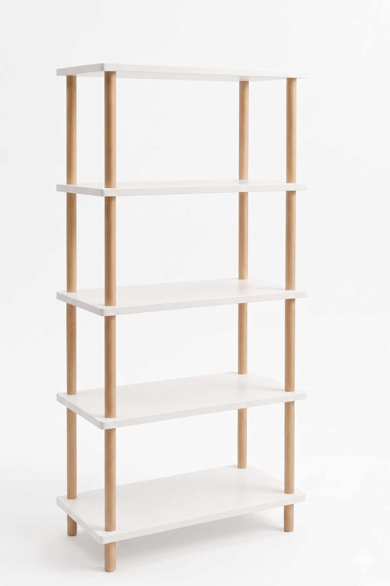 Bogreol Hanah Home Pika Shelf (60 x 136 x 25 cm) Hvid, Hvid