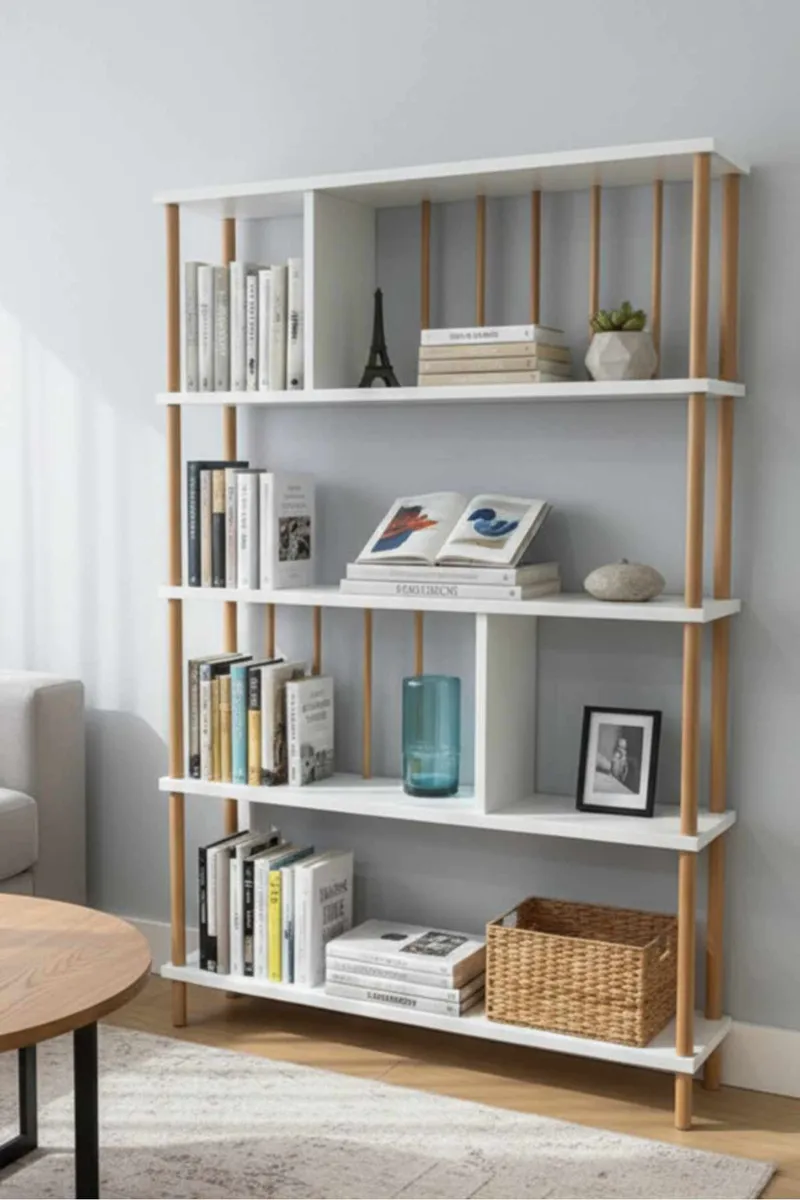 Bogreol Hanah Home Peka Tall (90 x 137 x 20 cm) Hvid, Hvid