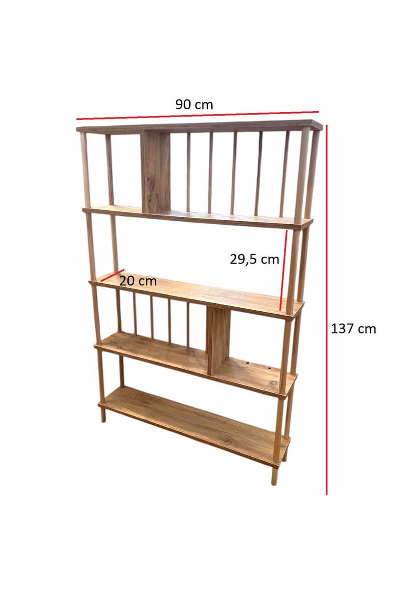 Bogreol Hanah Home Peka Tall (90 x 137 x 20 cm) Fyrretræ - Fyrretræ - Opbevaring - Hylder & Reoler - Bogreol