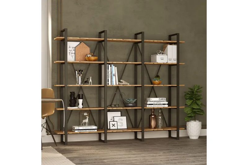 Hardyng Reol 34x2120 cm - Natur - Opbevaring - Hylder & Reoler - Bogreol