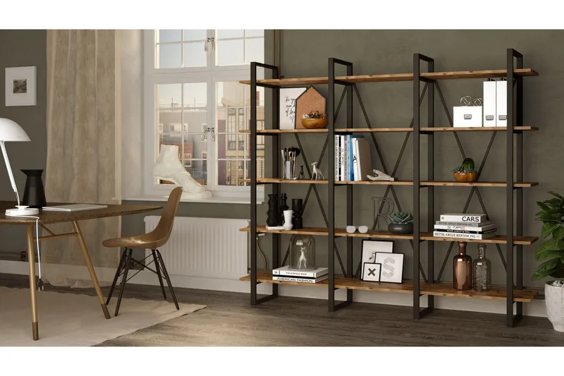 Hardyng Reol 34x2120 cm - Natur - Opbevaring - Hylder & Reoler - Bogreol