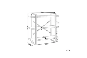 Harvley Bogreol 111 cm i Eg - Brun - Opbevaring - Hylder & Reoler - Bogreol