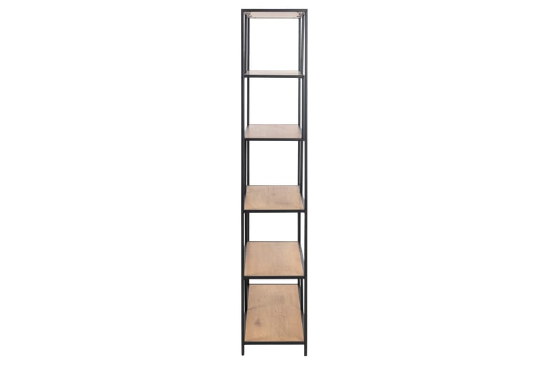 Hasslevik Bogreol 114 cm i Eg - Beige|Sort - Opbevaring - Hylder & Reoler - Bogreol