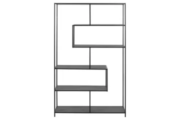 Hasslevik Bogreol 114x35 cm 4 Hylder - Sort/Mat Sort - Opbevaring - Hylder & Reoler - Bogreol