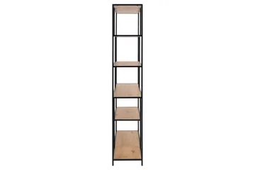 Hasslevik Bogreol 135x35 cm 4 Hylder - Natur/Mat Sort - Opbevaring - Hylder & Reoler - Bogreol