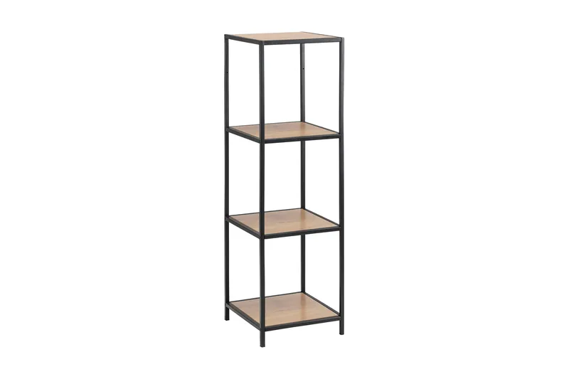 Hasslevik Bogreol 35 cm i Eg, Sort|Beige