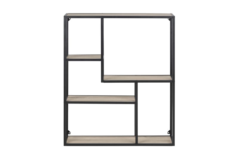 Hasslevik Bogreol 75 cm - Sonoma Eg/Sort - Opbevaring - Hylder & Reoler - Bogreol