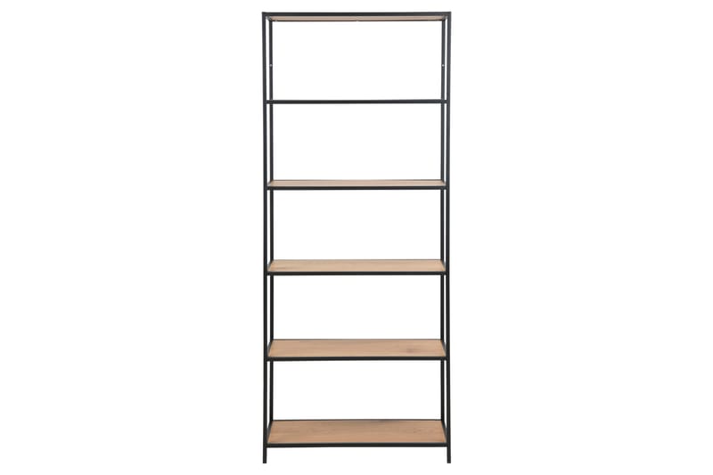 Hasslevik Bogreol 77x35 cm 5 Hylder - Natur/Mat Sort - Opbevaring - Hylder & Reoler - Bogreol