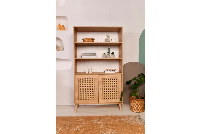 Hazeran Bogreol 40 cm - Oak - Opbevaring - Hylder & Reoler - Bogreol