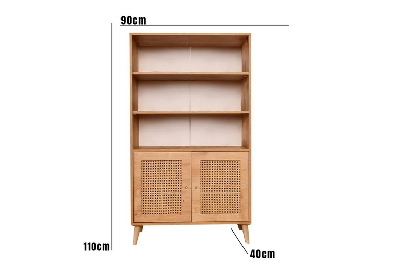 Hazeran Bogreol 40 cm - Oak - Opbevaring - Hylder & Reoler - Bogreol