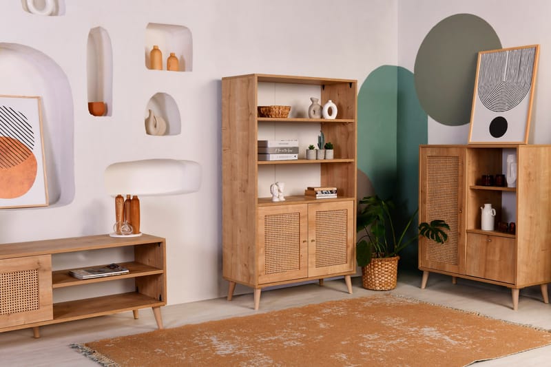 Hazeran Bogreol 40 cm - Oak - Opbevaring - Hylder & Reoler - Bogreol