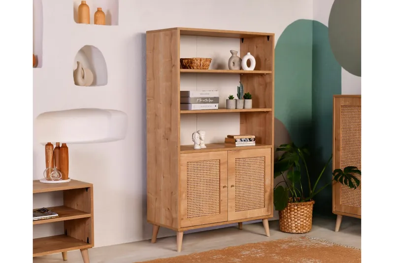 Hazeran Bogreol 40 cm - Oak - Opbevaring - Hylder & Reoler - Bogreol