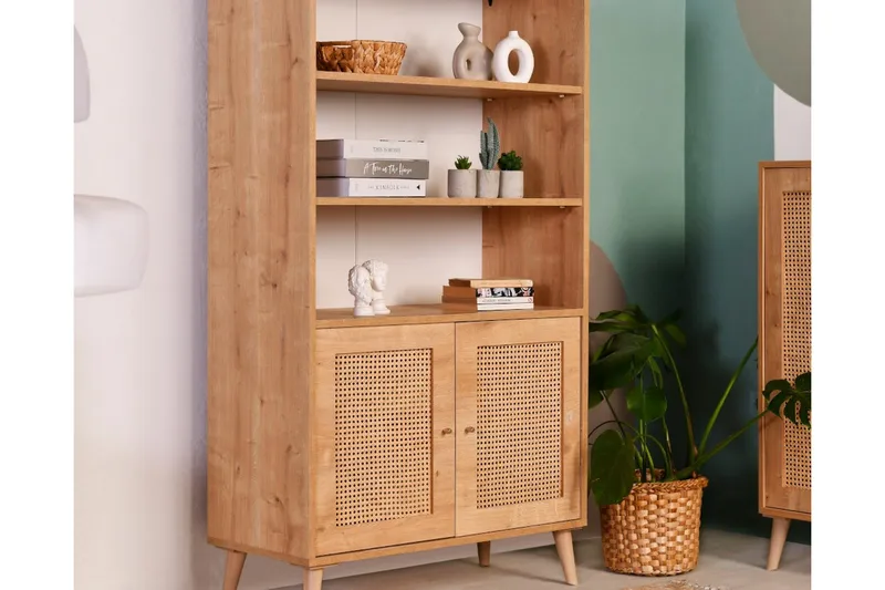 Hazeran Bogreol 40 cm - Oak - Opbevaring - Hylder & Reoler - Bogreol