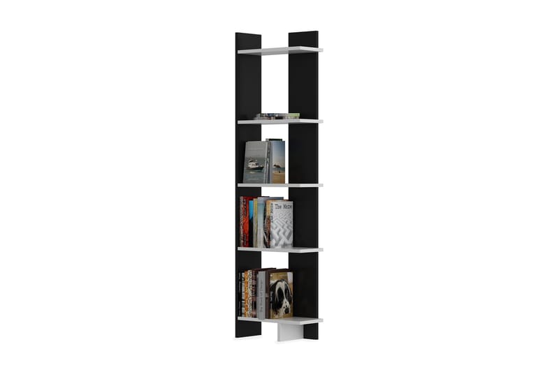 Hejde Bogreol 22 cm, Sort|Hvid