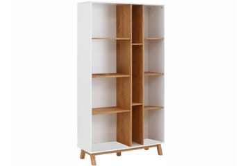Homestead Bogreol 100 cm i Eg - Hvid - Opbevaring - Hylder & Reoler - Bogreol