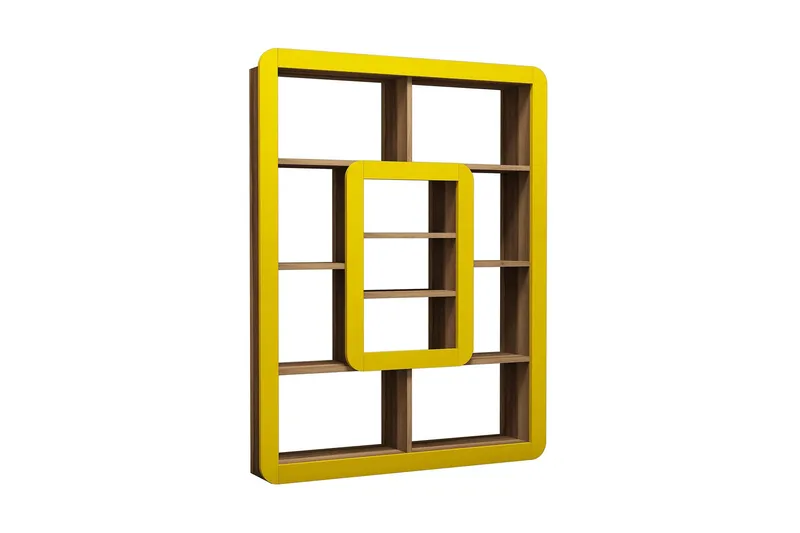 Hovdane bogreol 109 cm, Brun / gul