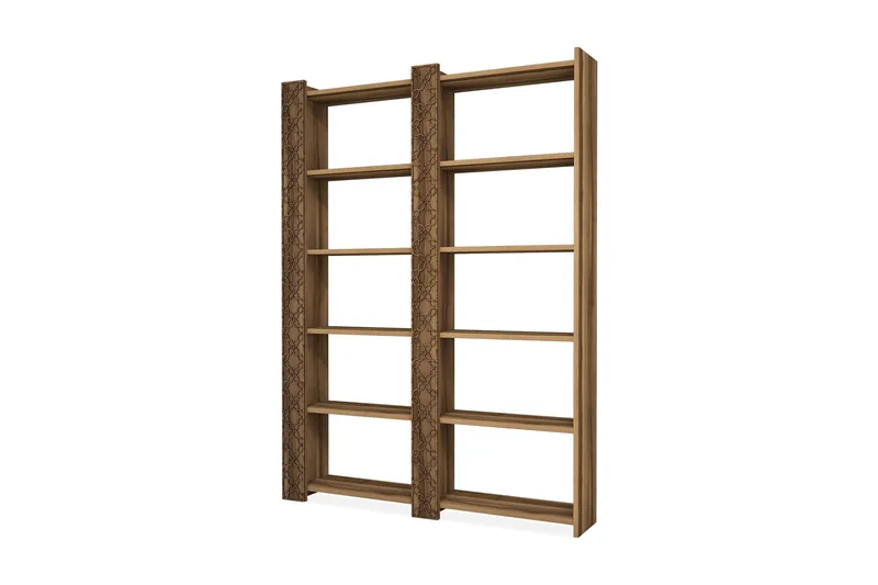 Hovdane bogreol 124 cm - Brun - Opbevaring - Hylder & Reoler - Bogreol