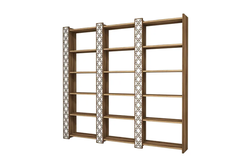 Hovdane bogreol 184 cm - Brun / hvid - Opbevaring - Hylder & Reoler - Bogreol