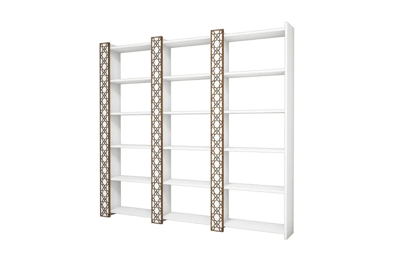 Hovdane bogreol 184 cm, Hvid