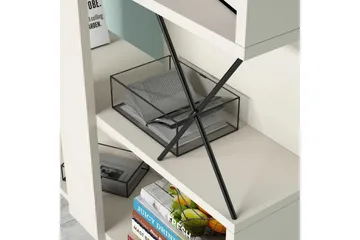 Hovdane Bogreol 22 cm i Malet Træ - Råhvid - Opbevaring - Hylder & Reoler - Bogreol