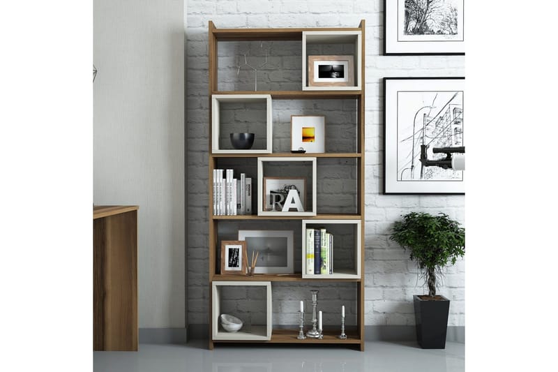Hovdane Bogreol 22 cm i Valnød - Brun - Opbevaring - Hylder & Reoler - Bogreol
