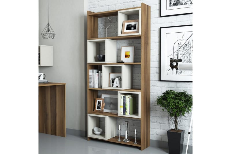 Hovdane Bogreol 22 cm i Valnød - Brun - Opbevaring - Hylder & Reoler - Bogreol