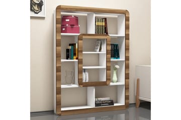 Hovdane Bogreol 24 cm - Hvid|Brun - Opbevaring - Hylder & Reoler - Bogreol