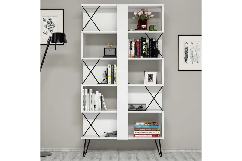 Hovdane bogreol 90 cm, Hvid