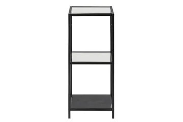 Ikaria Bogreol 3 Hylder i Glas og Metal - Sort - Opbevaring - Hylder & Reoler - Bogreol