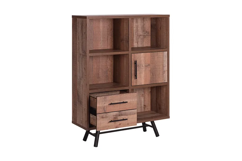 Illari Bogreol 97 cm i Valnød - Brun - Opbevaring - Hylder & Reoler - Bogreol