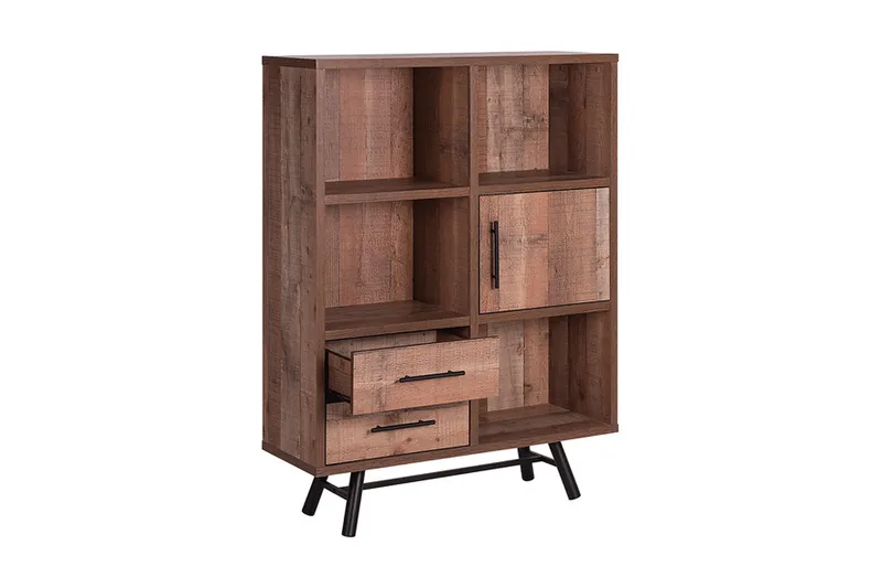 Illari Bogreol 97 cm i Valnød - Brun - Opbevaring - Hylder & Reoler - Bogreol