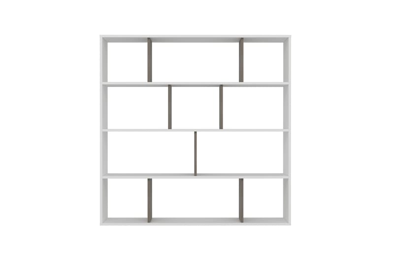 Jasenica Bogreol 145x25 cm - Hvid/Mørkebrun - Opbevaring - Hylder & Reoler - Bogreol