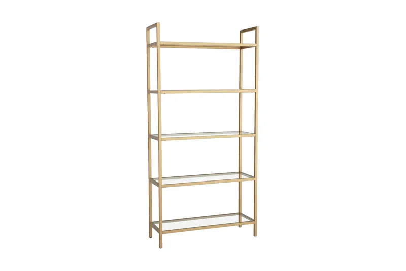 Jorrel Bogreol 165x80 cm - Guld - Opbevaring - Hylder & Reoler - Bogreol