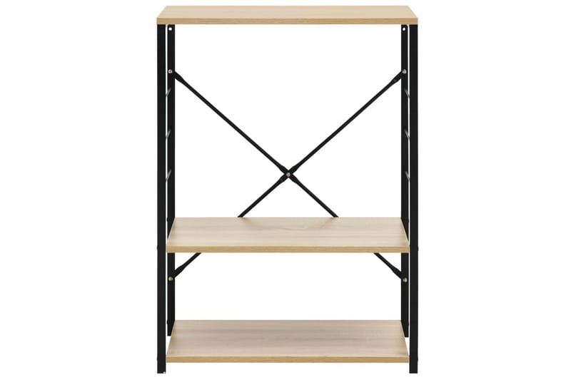 Kökkenreol 60X39,6X79,5 cm Spånplade Sort Og Egetræ - Opbevaring - Hylder & Reoler - Bogreol