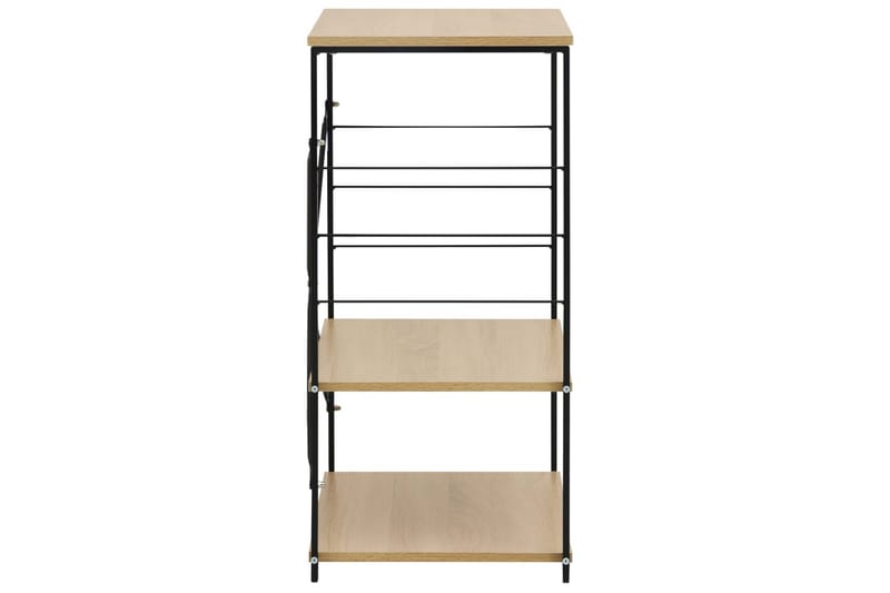 Kökkenreol 60X39,6X79,5 cm Spånplade Sort Og Egetræ - Opbevaring - Hylder & Reoler - Bogreol