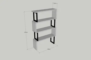 Kalune Bogreol 128 cm i Valnød - Brun - Opbevaring - Hylder & Reoler - Bogreol