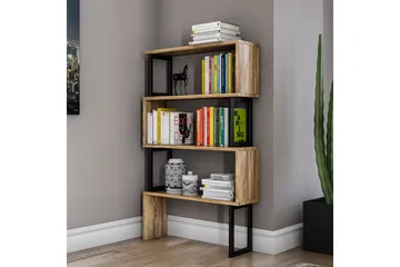 Kalune Bogreol 128 cm i Valnød - Brun - Opbevaring - Hylder & Reoler - Bogreol